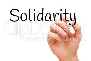 Solidarity Handwritten With Black Marker