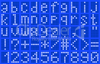 Lowercase alphabet digital LCD indicator