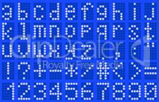 Lowercase alphabet digital LCD indicator