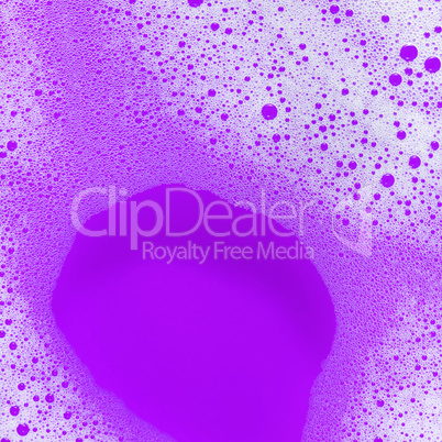 Soap sud on purple