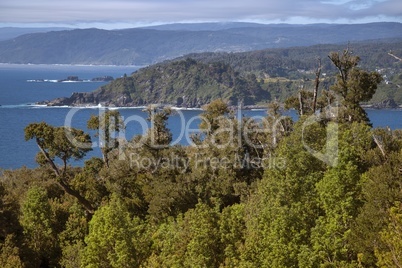 Meeresblick in Bahia Manza, Chile