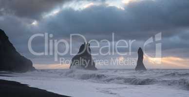 Reynisfjara close to Vik, Iceland, Europe