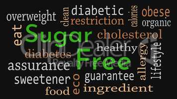 Sugar free message background. Healthy food concept - Illustrati