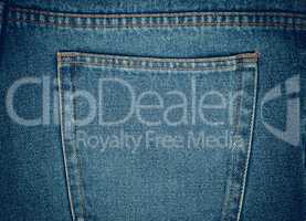 blue jeans back pocket, full frame