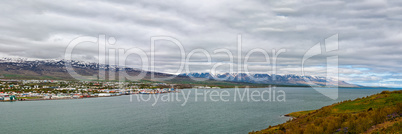 Panoramic view of Akureyri, Iceland