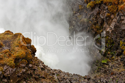 Closeup of Gullfoss waterfall