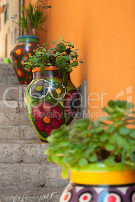 Taormina painted vases, Sicily, Italy