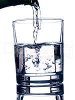Pouring fresh water in a glass