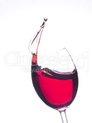 Glass of red wine