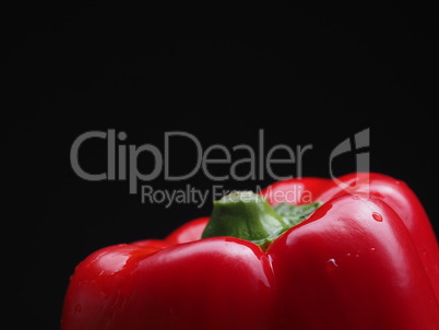 Fresh organic wet bell pepper