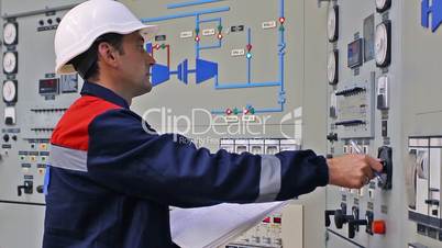 Engineer on gas compressor station