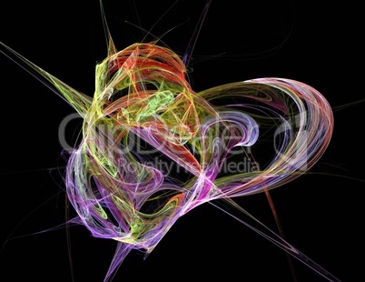 image of one Digital Fractal on Black Color image of one Digital Fractal on Black Color