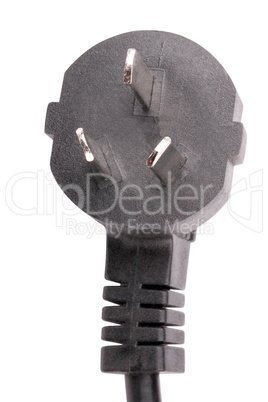 UK Outlet Plug with Cord Isolated