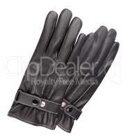 two Leather Gloves Isolated