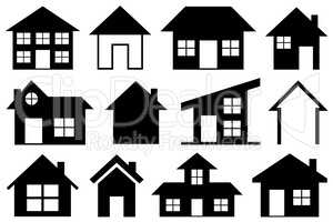 Set of different houses