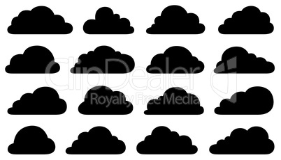 Set of different clouds