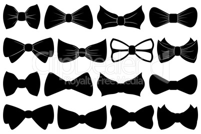 Set of different bow ties