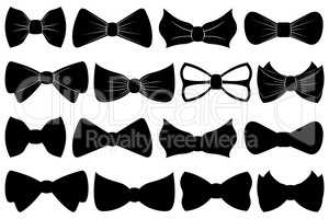 Set of different bow ties
