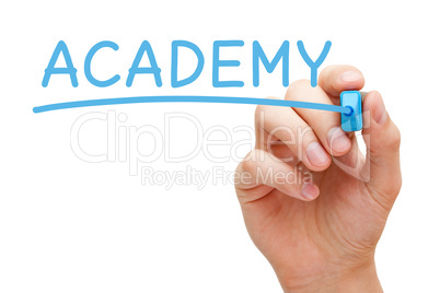 Word Academy Handwritten With Blue Marker