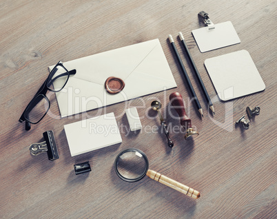 Blank retro stationery