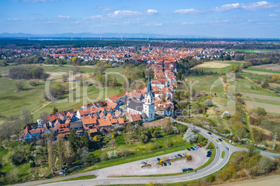 historic old town of the village Jockgrim in Germany