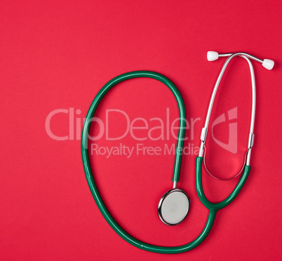 green medical stethoscope