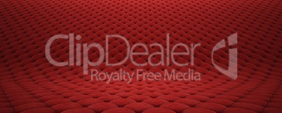 Quilted fabric surface. Red velvet and black leather. Option 2