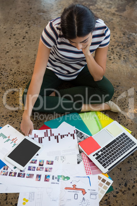 Woman working at office