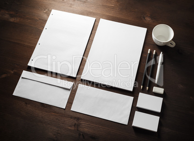 Blank corporate stationery