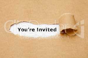 You Are Invited Torn Paper Concept