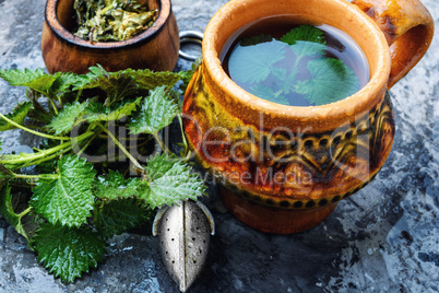Healing tea with nettle