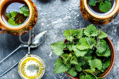 Tea with fresh nettles