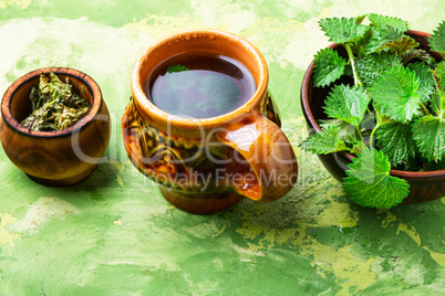 Healing tea with nettle