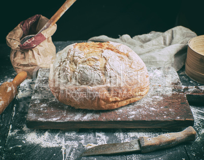 baked bread, white wheat flour