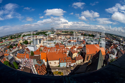 View of Riga city from above.