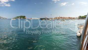 Boat trip along the coast of Budva in Montenegro