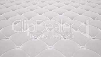 Quilted fabric surface. White velvet and white leather. Option 1