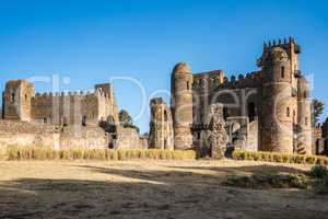 Fasil Ghebbi is the remains of a fortress-city within Gondar, Ethiopia