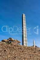 The Northern Stelae Park of Aksum, famous obelisks in Axum, Ethiopia