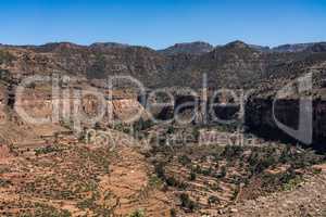 Landscape in Gheralta in Tigray, Northern Ethiopia.