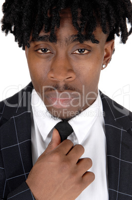 close up portrait on African American young man