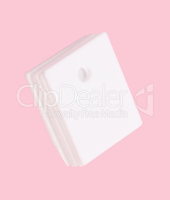 ceramic insulator on isolated Pink Background