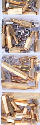 Brass Standoff Spacer Male and Female set in plastic container