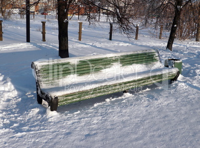 bench at winter