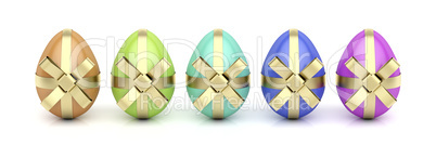 Easter decoration with colorful eggs