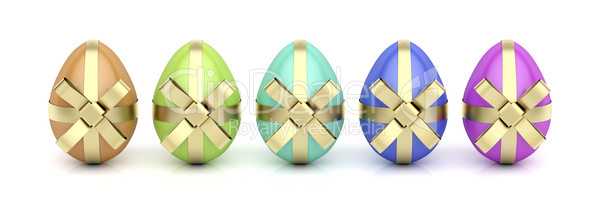 Easter decoration with colorful eggs