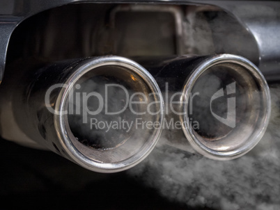 Close up of car exhaust