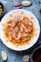 Sour soup with shrimp