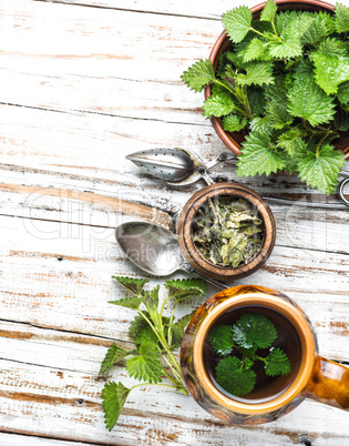 Tea with fresh nettles