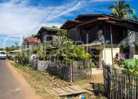 A little village on the way from Wat Phou to the Nakasong islands in Laos.